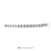 Square Link Prong Set 7cttw Diamond Tennis Bracelet in 14K White Gold - Thumbnail 1
