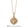 Cushion Cut Morganite Necklace in Rose Gold - Thumbnail 2