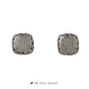 John Hardy Classic Chain Sterling Silver/18K White Gold .53ctw Woven Diamond Earrings - Thumbnail 1
