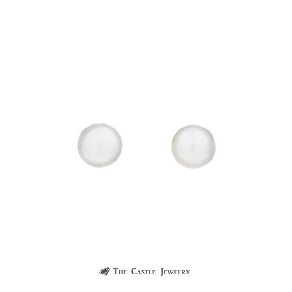 Pearl Earrings with 5-5.5mm Pearls in 14K Yellow Gold