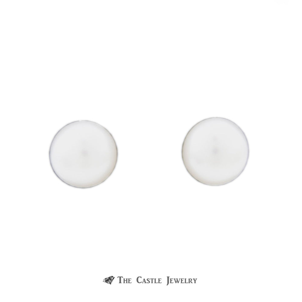 Pearl Earrings with 10-11mm Pearls in 14K Yellow Gold