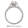 Oval Cut Diamond Engagement Ring .76ct VS2/G 14K White Gold - Thumbnail 2