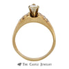.85cttw Marquise Cut Diamond Bridal Set with Flat Set Diamond Accents in 14k Yellow Gold - Thumbnail 2