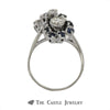 Infinity Diamond and Sapphire Ring in 14K White Gold - Thumbnail 2
