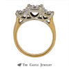 Square Cluster Engagement Ring 1cttw in 14K Yellow Gold - Thumbnail 2