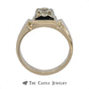 .50 Carat Old Mine Cut Gent's Diamond Ring In 14k Yellow Gold - Thumbnail 2