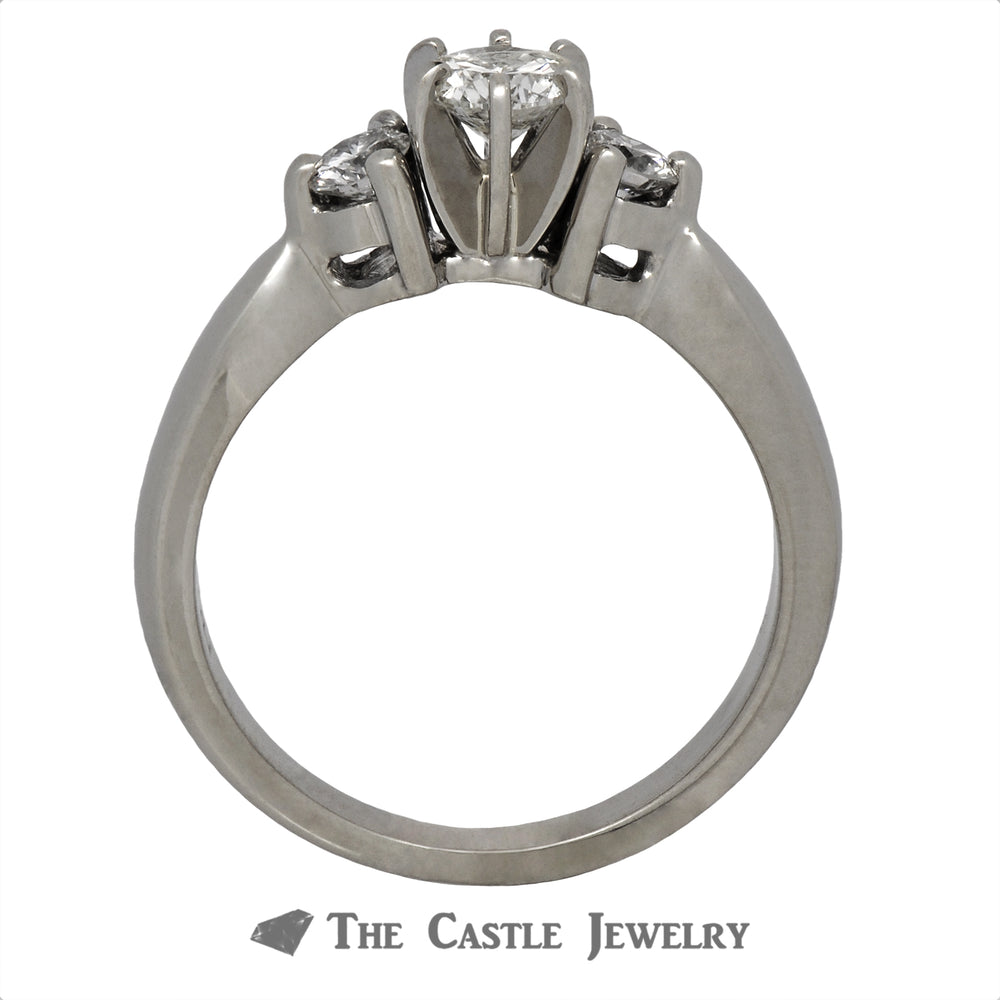 DeBeers Style Round Brilliant Cut Diamond Anniversary Ring
