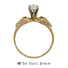 Oval Cut Diamond Engagement Ring with Round & Baguette Diamond Accents in 14k Yellow Gold - Thumbnail 2