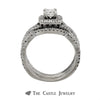 Designer Neil Lane Princess Cut Bridal Set with Diamond Encrusted Twisted Sides - Thumbnail 2