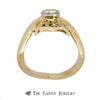 Men's "V" Shaped Designed Diamond Masonic Ring in 14k Yellow Gold - Thumbnail 3