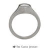 Half Bezel Set Tension Style .75ct Round Diamond Bridal Set in 14K White Gold - Thumbnail 2