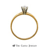 Lovely .49ct Pear Shaped Solitaire Diamond Engagement Ring Crafted in 14K Yellow Gold - Thumbnail 2