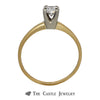 Round Brilliant Cut .53ct SI1 H/I Diamond Engagement Ring 14K Yellow Gold - Thumbnail 2