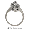 Marquise Shaped Cluster Ring in 14K White Gold - Thumbnail 2