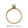 .30ct Heart Cut Diamond Solitaire Engagement Ring in 14k Yellow Gold - Thumbnail 2