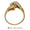 Double Round Brilliant Cut Center Ring with Split Bypass Design - Thumbnail 2