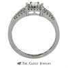 Crown Collection .33cttw Princess Cut Diamond Bridal Set with Split Shank - Thumbnail 2