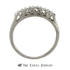 Five Prong Set Round Brilliant Cut Diamond Wedding Band in 14k White Gold - Thumbnail 2