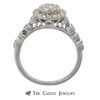 Crown Collection .50cttw Round Diamond Cluster & Halo Engagement Ring - Thumbnail 2