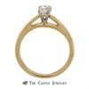 Oval Cut .48ct Diamond Solitaire Engagement Ring in 14k Yellow Gold - Thumbnail 2