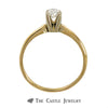 Oval Cut .45ct Diamond Solitaire Engagement Ring in 14k Yellow Gold - Thumbnail 2