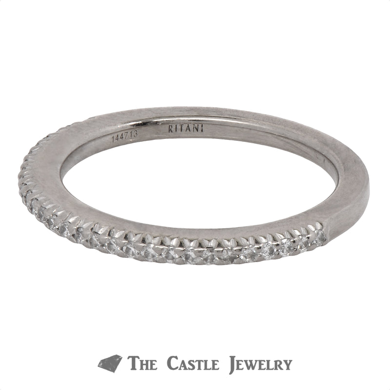 Ritani Diamond Wedding Band Crafted in 18K White Gold