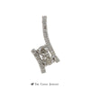 My Love My Best Friend 2 Round 1.00cttw Diamond Pendant in 14K White Gold - Thumbnail 1