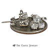 3 Leaf Clover Earrings of 1.38cttw Round Brilliant Cut Diamonds in White Gold - Thumbnail 3