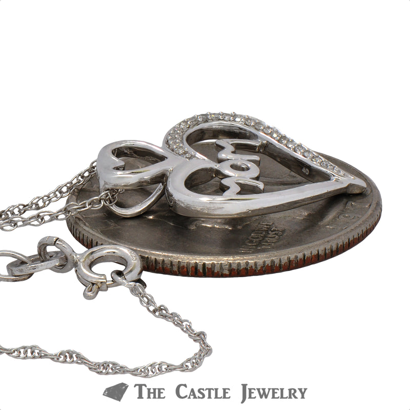 Diamond Mom Necklace for Mother's Day