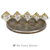 Graduated 1cttw Straight Princess Cut Diamond Pendant in 14K Yellow Gold - Thumbnail 3