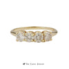 Prong Set 1cttw Round Brilliant Cut Diamond Wedding Band with 4 Diamonds in 14k Yellow Gold - Thumbnail 1