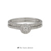 Crown Collection .30cttw Engagement Ring Round Diamond Center Halo & Diamond Wedding Band - Thumbnail 1