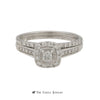 Crown Collection .33cttw Diamond Engagement Ring Set w/ Round Center and Cushion Bezel - Thumbnail 1