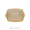 Designer Bvlgari Pillow Cut Albite Moonstone Metropolis Ring in 18K Yellow Gold - Thumbnail 1