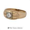 .40 Carat Old European Cut Diamond Gent's Vintage Ring In 14K Yellow Gold - Thumbnail 3