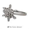 Diamond Cluster in Snowflake Design Crafted in 14k White Gold - Thumbnail 3