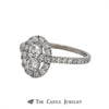 Double Diamond Halo Ever Us Engagement Ring with Diamond Accents in 14k White Gold - Thumbnail 3