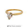 Solitaire Pear Diamond Engagement Ring in 6 Prong Tiffany Mounting - Thumbnail 3