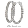 2cttw Oval Diamond Hollywood Hoop Earrings - Thumbnail 2
