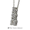 Three Diamond .10cttw Diamond Illusion Necklace in Sterling Silver - Thumbnail 4