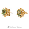 Genuine Oval Alexandrite Earrings with Diamond Halo - Thumbnail 2