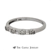 Baguette & Round Diamond Wedding Band in 10k White Gold - Thumbnail 3