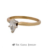 Pear Cut 1/2 carat Solitaire Engagement Ring in 14K Yellow Gold - Thumbnail 3
