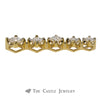 Graduated 1cttw Straight Princess Cut Diamond Pendant in 14K Yellow Gold - Thumbnail 2