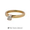 Oval Cut .48ct Diamond Solitaire Engagement Ring in 14k Yellow Gold - Thumbnail 3