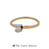 Oval Cut .45ct Diamond Solitaire Engagement Ring in 14k Yellow Gold - Thumbnail 3