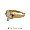 Pear Cut Diamond Engagement Ring with Asymmetrical Baguette Cut Diamond Accents in 14k Yellow Gold - Thumbnail 3